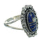 Opal And Lapis Inlay Sterling Silver Jewelry Southwestern Ring Size 6-1/2 AX88166